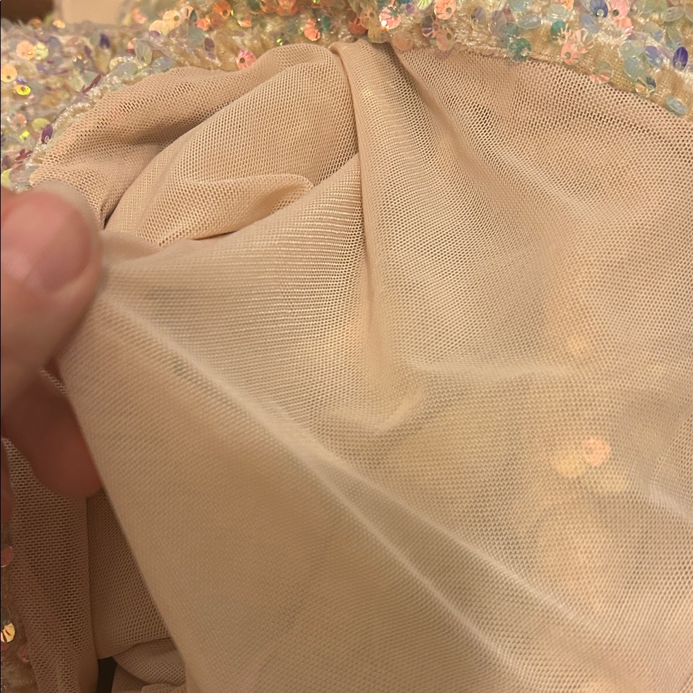 ASTR the Label Galaxy Gold Sequined Mini Dress - Large, NWOT - Picture 9 of 13